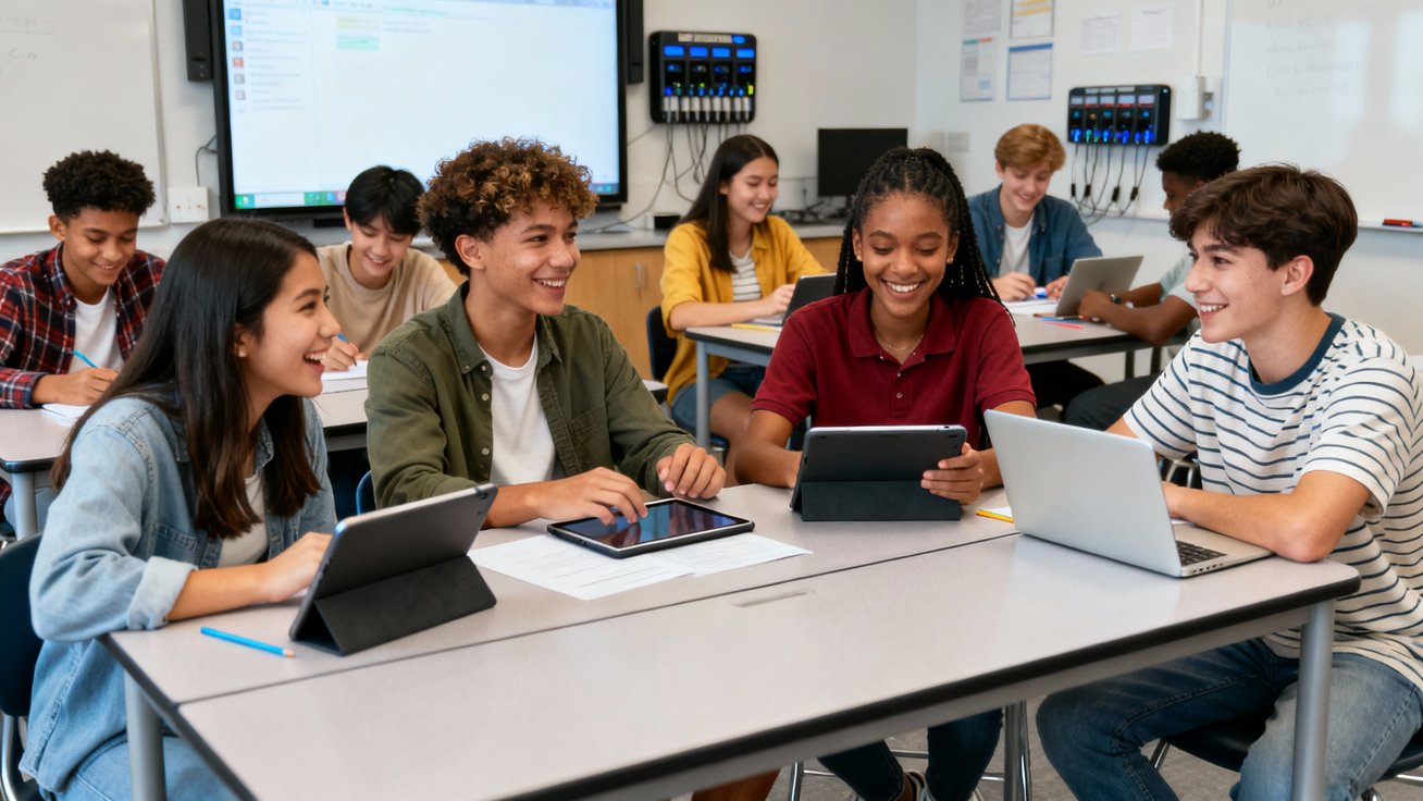 K-12 student information system parent portal showing student grades, attendance tracking, and family engagement dashboard